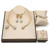 Collana Orecchini Set Donna tradizionale marocchina Accessori per gioielli da sposa Dubai Bracciale placcato oro Gioielli