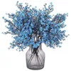 Decorative Flowers Artificial All Over The Sky Silk Flower Dried Bouquets Wedding Restaurant Decoration Office Party Blue