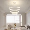 Lampes suspendues lustre nordique salon moderne lumières simples éclairage de luxe salle à manger lampe Hall noir blanc suspendu
