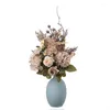 Dekorative Blumen CF01146 Design Künstlicher Blumenstrauß Löwenzahn Rose Hortensie Gänseblümchen Seide für Hochzeitsbedarf