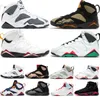 Jumpman Designer 7s basketball shoes 7 men white Infrared Cardinal Citrus Afrobeats Pantone Flint Bordeaux Patta Hare Sapphire mens Trainers Sneakers with box