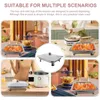 Dinnerware Sets Stove Buffet Rectangular Tray Kitchen Holder Plates Pans Snack Combined Cover Metal Roaster Lid