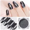 Nail Glitter 1gBox DIY Black Mirror Nail Glitter Pó Brilhante Cromo Pigmento Pó Paillettes Decorações Nail Art 230705