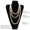 Теннис окончил Bling 2 Row Iced Out Chain Chain Shite Crystal Drinestone Тяжелое густое теннисное ожерелье для женщин Хип -хоп еврей dhkx0