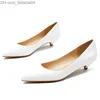 Chaussures habillées printemps en cuir véritable pompe femmes chaussures à talons bas classiques blanc travail coin orteil chaussures habillées pour femmes E0007 Z230707