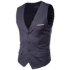 Heren Vesten Klassieke Formele Zakelijke Plus Size Mannen Effen Kleur Pak Vest Single Breasted Vest 230705