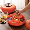 Bowls Dried Persimmon Fruit Plate Candy Nut Serving Container Tray Lid Platter Dish Dry Storage Pp Parties Plastic