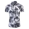 Camisetas Masculinas Homem Alto Para Homens Verão Mens Slim Estampado Camisa de Manga Curta Moda Casual Praia Quente Quarto Chinelo