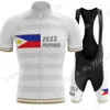 Radfahren Jersey Sets Philippinen Nationalmannschaft Set Herren Kurzarm Kleidung Rennrad Shirts Fahrrad Trägerhose MTB Anzug Tragen 230706