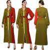 Vêtements ethniques De Luxe Strass Patchwork À Manches Longues Abaya Mode Dubaï Femmes Parti Maxi Robe Maroc Femme Robe De Soirée Lâche Robe