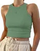 Frauen Tanks 2023 Sommer Top Oansatz Ärmellose Sexy Schwarz Tank Kurze Tops Weibliche Mode Casual High Street Damen Kleidung