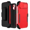 Rugged Defender Camera Sliding Phone Cases for iPhone 13 Pro Max Samsung Galaxy A13 A33 5G Full Protective Shockproof Cover with Belt Clip