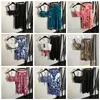 Woman fashion designer summer two Pcs dress outfits tracksuit print floral letter leopard crop tank tops with maxi ruffle pleated skirts women woman clothes