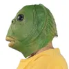 Maschere per feste Adulto Divertente Ugly Green Fish Mask Latex Cosplay Party Halloween Alien Copricapo Party Horror Parodia Forniture 230706