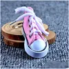 Keychains Lanyards Creative Canvas Shoes Designer Key Chain Cell Phone Charms Sneaker Handbag Pendant Keyring Keychain for Dh2td