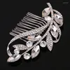 Coiffes Arrivée Style De Base Cheveux Peigne Feuille Forme Diamant Casque De Mariage Tête Bijoux Bijoux De Tete Mariage