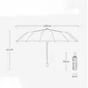 Parapluies 16K Forte Luxe Business Mâle Grand Parapluie Femmes Coupe-Vent Anti-UV Parapluie Pliant Plat Léger Facilement Store Parasol