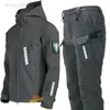 Vissen Accessoires Hoge Kwaliteit Mannen Winter Leger Tactische Pak Nieuwe Outdoor Dikke Fleece Warme Vissen Kleding Winddicht Waterdicht Ski Fietsen pak HKD230706