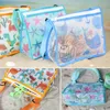 Borsa da spiaggia per bambini all'aperto Borse con conchiglie Zaino colorato per giocattoli di sabbia a rete Organizzatore Zaino portaoggetti da collezione