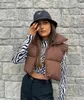 Gilet da donna Autunno Inverno Capispalla Tinta unita Piumino Piumino Cerniera Giacche senza maniche Cappotto Collo alto Gilet caldo Gilet