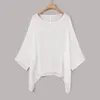 Damesblouses Overhemden Asymmetrische blouses Dames Katoen Linnen Grote maten Dames Dames Casual Losse katoenen linnen Effen kleur Tops Overhemd Oversized blouse 230705