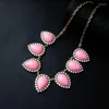 Pendant Necklaces Charm Accessories Crystal Necklace Female Selling Different Colors Sweet Gem Statement Maxi