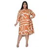 プラスサイズのドレスの女性の卸売ボタンカジュアル長袖ルーズオフィスレディファッションシャツミディドレスドロップ