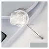 Pins Broschen Herren Anstecknadeln Handgemachte Rose Blume Boutonniere Stick Für Mann Anzüge Schmuck Zubehör Drop Lieferung Dhmwx