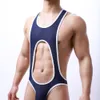 Men's Swimwear Sexy men's Skintight garment athletes backless underwear jumpsuit swimsuit beach clothes 230705