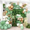 Andere Event Party Supplies Grün Golden Ballon Garland Arch Kit Kette Hochzeit Geburtstag Dekor Kinder Latex Metall Ballon Baby Dusche Junge Mädchen 230705