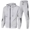 Men's Tracksuits Spring Summer Hoodie Set Trousers Teenager Leisure Running Three Pole Sports Two Piece 230705