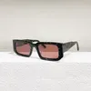 Rectangle Eyewear Occhiali da sole Marble Black Red Lens Uomo Summer Sunnies gafas de sol Sonnenbrille UV400 Eye Wear con scatola