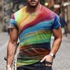 T-shirts pour hommes printemps et été chemise haute décontracté rétro en détresse imprimé Vintage col rond à manches courtes