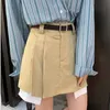 Skirt with Lining Arrival Elegant Chic Fit Feminine Simple High Waist Casual Basic Trendy Daily Pleated Design Cozy 230705