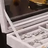 أكواب المجوهرات حلقة عرض منظم مربع تخزين مخملي القلا