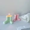 Moldes para assar velas artesanais em forma de botas molde de silicone faça você mesmo sapatos sabão perfumado gesso ornamento suprimentos para fazer