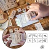 Stamps 22pcsset Wooden Rubber Vintage Plant Flower DIY Handmade Craft Scrapbooking Diary Planner Journal Decorations 230705