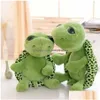 Dolls de pelúcia Spot 20 cm Super Green Big Eyes Tarture Tartle Animal Kids Baby Aniversário de Natal Toy Gream Droga Toys Presentes Stu Dhxqr