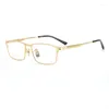 Oprawki do okularów przeciwsłonecznych Fashion Square okulary ramki mężczyźni czysty tytan może pasować optyczne krótkowzroczność okulary na receptę luksusowe ultralekkie okulary