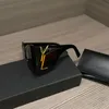 Markante Sonnenbrille für Herren, Luxus-Designerbrille, breiter Rahmen, Metall vergoldet, Buchstabe Lunette Homme, lässige polarisierte Sonnenbrille, schwarzer Leopardenmuster, PJ085 C23