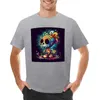 Polos masculinos coloridos Day Of The Dead Creature T-Shirt Anime Tops Bonitos Meninos Camisetas Brancas Masculinas