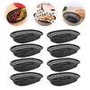 Dinnerware Sets 12Pcs Fast Baskets Black Service Tray Candy Snack Fruit Bowl For Dogs Burgers Sandwiches Fries Barbecues Picnics