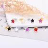 Stud Earrings 925 Sterling Silver Ear Needle With Cute Candy Color Enamel Star Moon Charm Earring Gold For Girls Jewelry