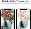 Lente da câmera de vidro transparente 3D HD traseira do telefone vidro temperado protetor resistente a arranhões com círculo de flash para iPhone 15 15plus 14 13 12 11 pro max