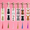 Bookmark 20 Pieces Sublimation Blank Metal Bookmarks with Hole and Tassels to Decorate DIY Cra 230705
