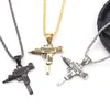 Pendant Necklaces UZI GUN Shape Necklace For Women And Men Fashion Punk Jewelry 3 Colors Pistol Gothic Charms Accessories