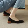 Dress Shoes 2023 Spring Autumn Flats Women Heel Ballet Square Toe Shallow Slip On Loafer Zapatos De Mujer