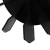 Ersättning 0,5 tums inre borrning 10 impeller luftkompressormotor fläktblad svart