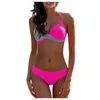 Stroje kąpielowe dla kobiet strój kąpielowy Split Bikini dopasowane kolory bez rękawów seksowne kobiety 2023 kostiumy kąpielowe