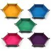 NOUVEAU NOUVEAU Hexagonal Velours Tissu Dés Plateau Pliable Boîte De Rangement Plateau De Bureau En Gros 0706